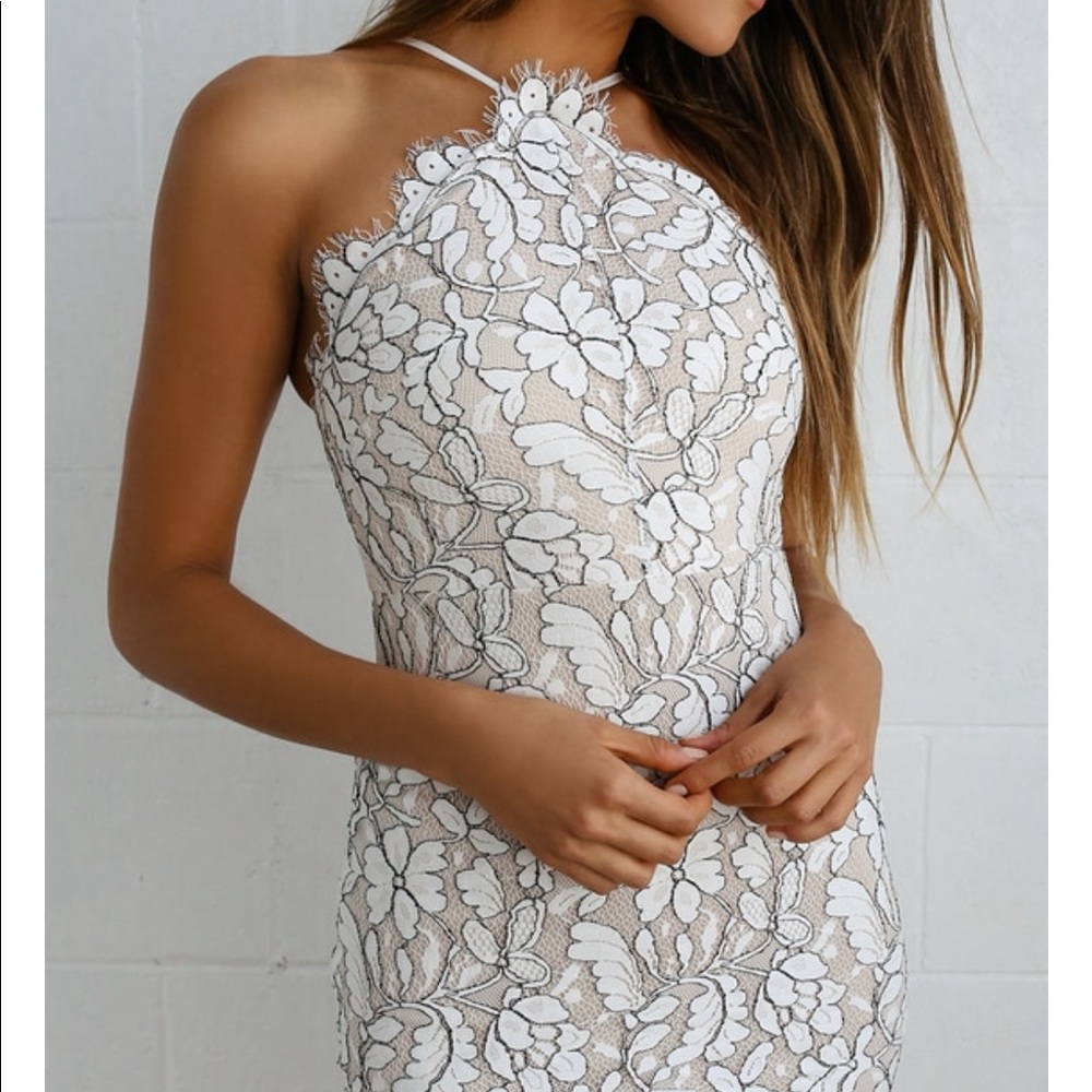 Ivory Lace Lulus Dress